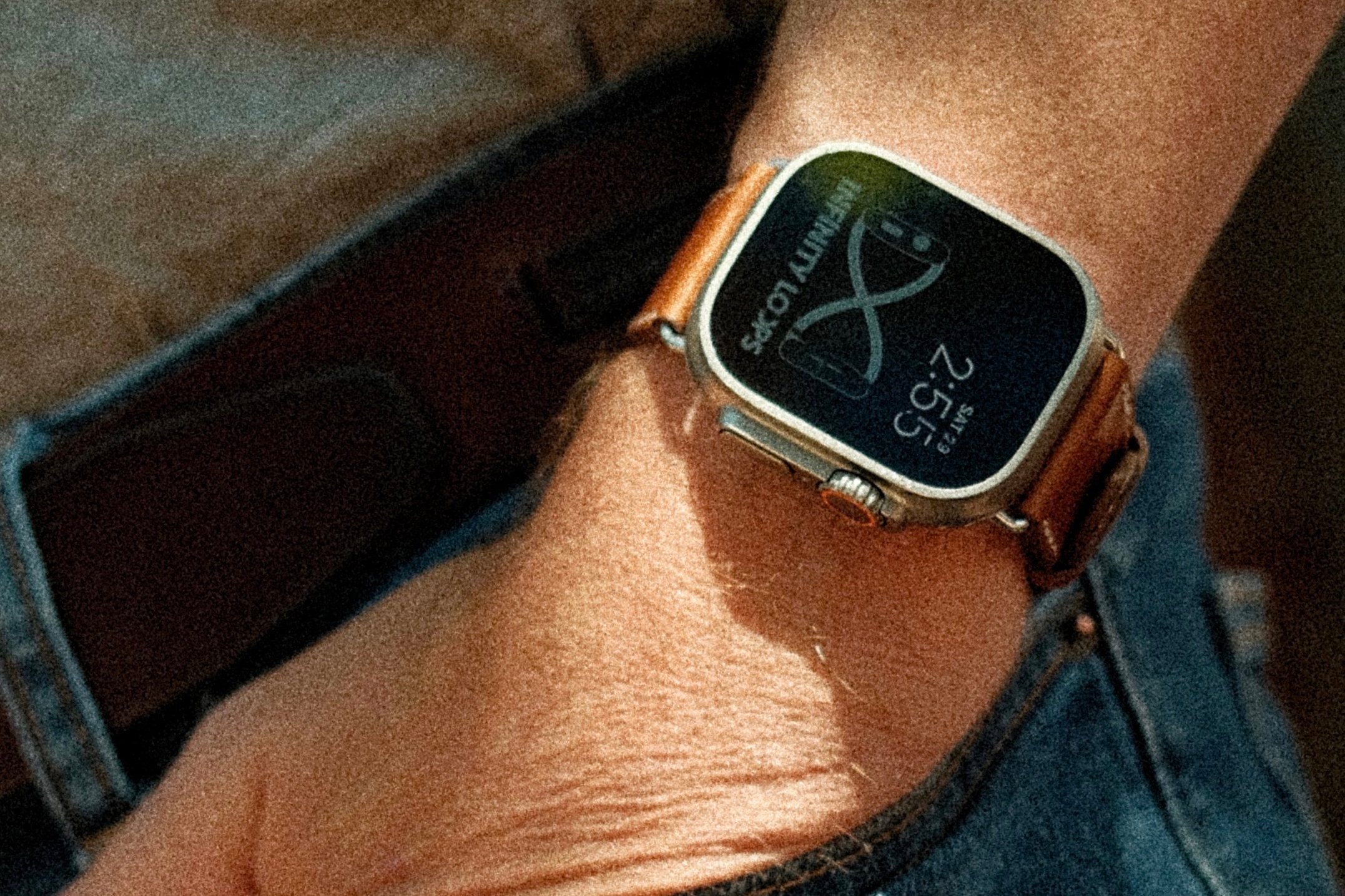 Apple Watch Ultra with Leather Band | Infinity Loops