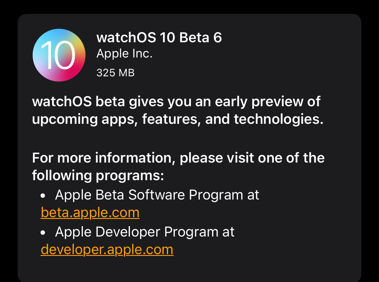 WatchOS 10 Beta 6 Released