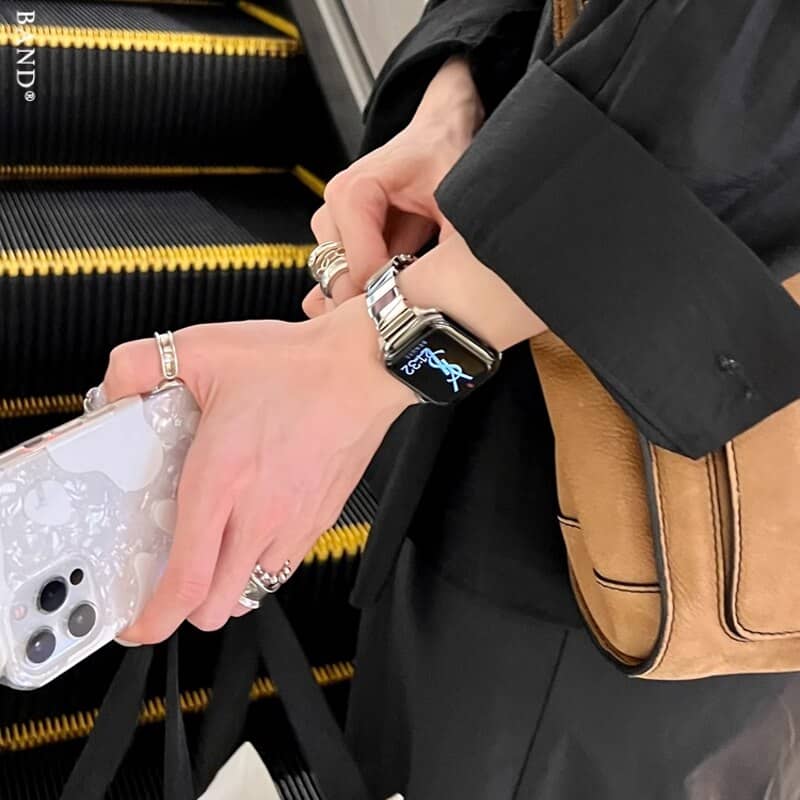 Women's Steel Butterfly Clasp Designer Apple Watch Band | Infinity Loops
