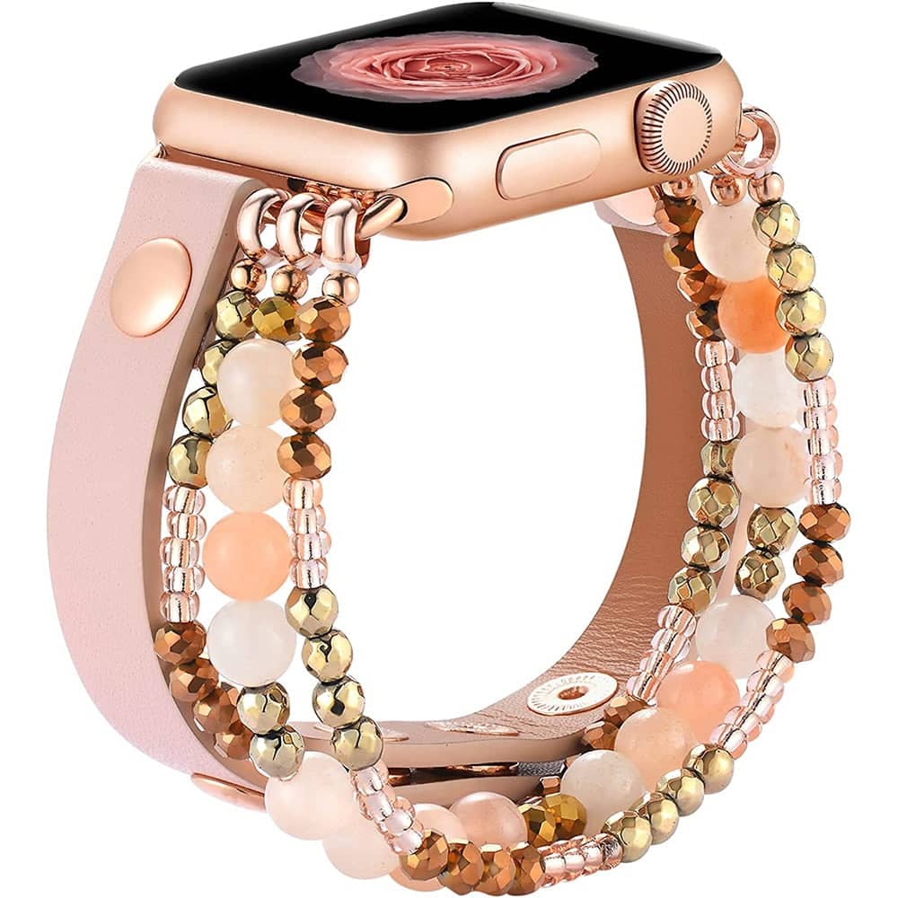 Beaded & Leather  Apple Watch Bracelet | Infinity loops