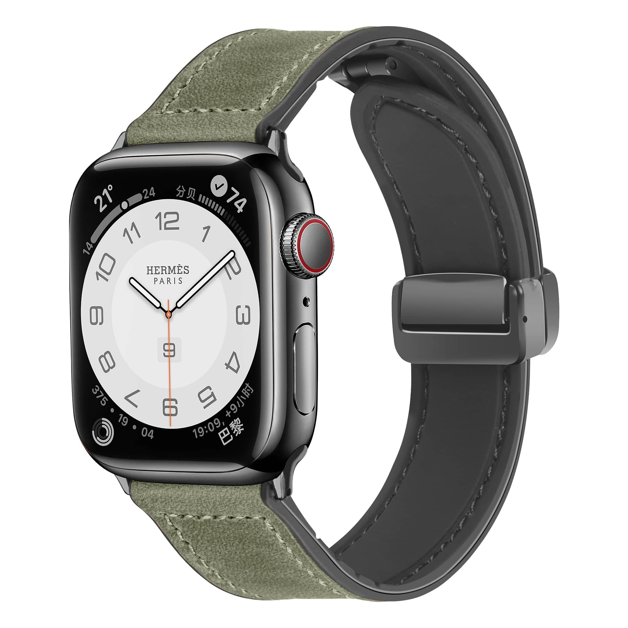 Infinity Loops Women's Canvas & Leather Retro Patterned Band for Apple Watch, A / 38mm 40mm 41mm