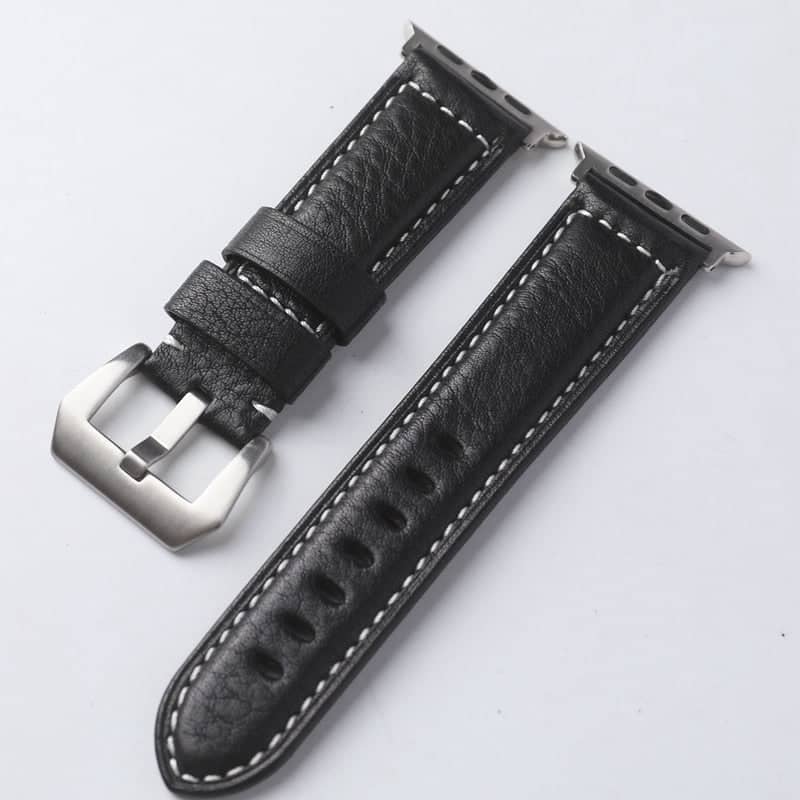 Thick Leather Apple Watch Band | Infinity Loops