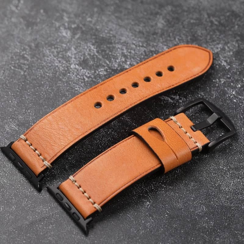 Handmade Leather Apple Watch Band | Infinity Loops