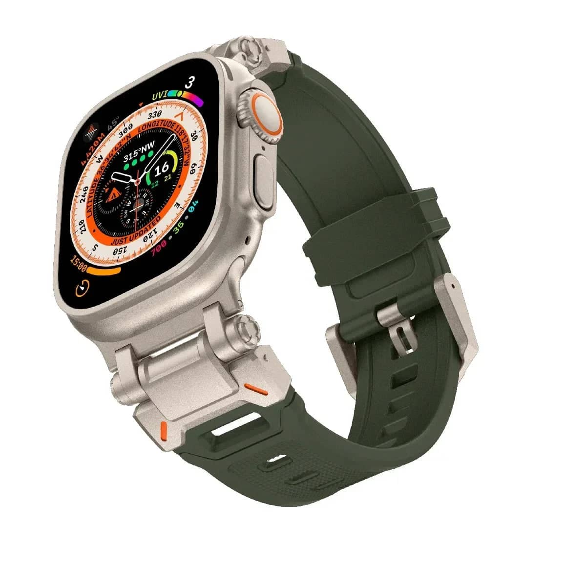 The Flexible Titan Titanium and Silicone Band  for Apple Watch Ultra