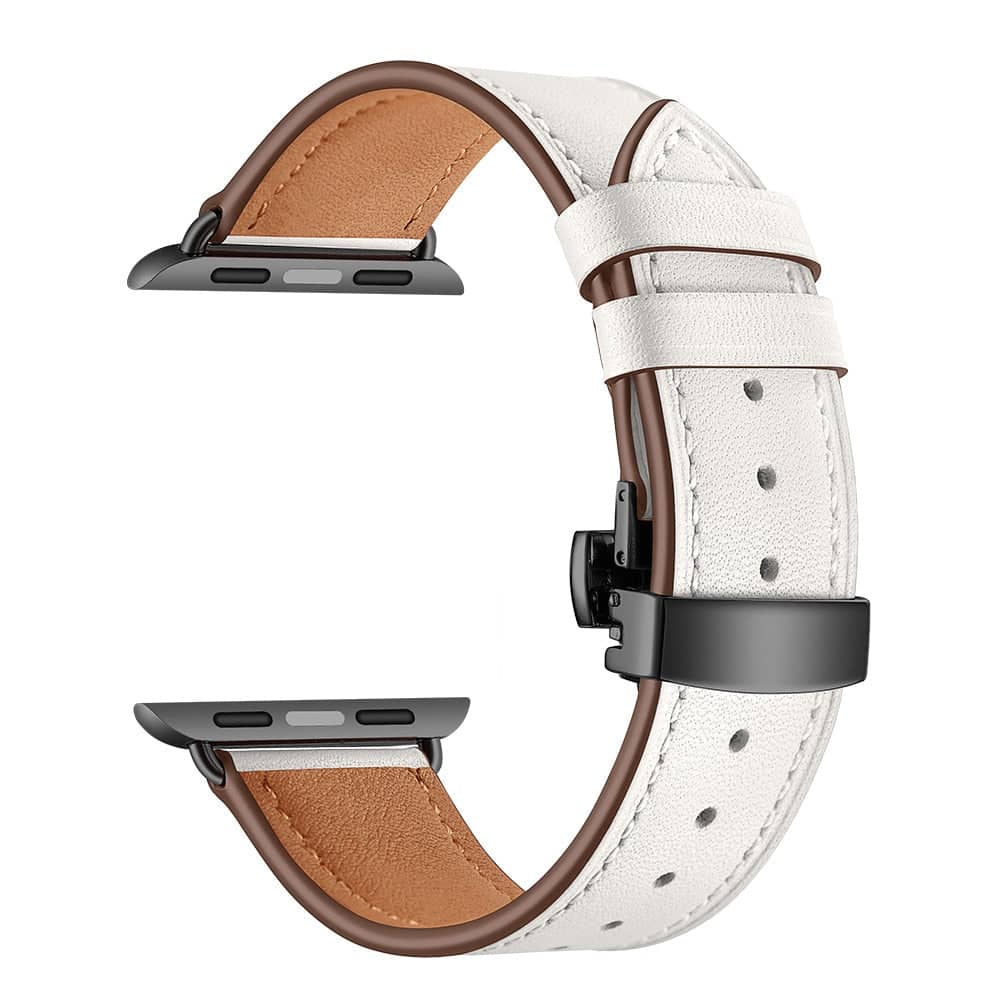 Genuine Leather Deployant Strap For Apple Watch Ultra | Infinity Loops