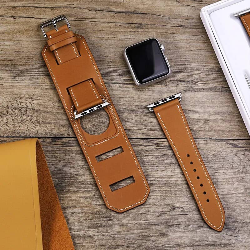 Apple Watch Bund Strap - Leather Cuff Band