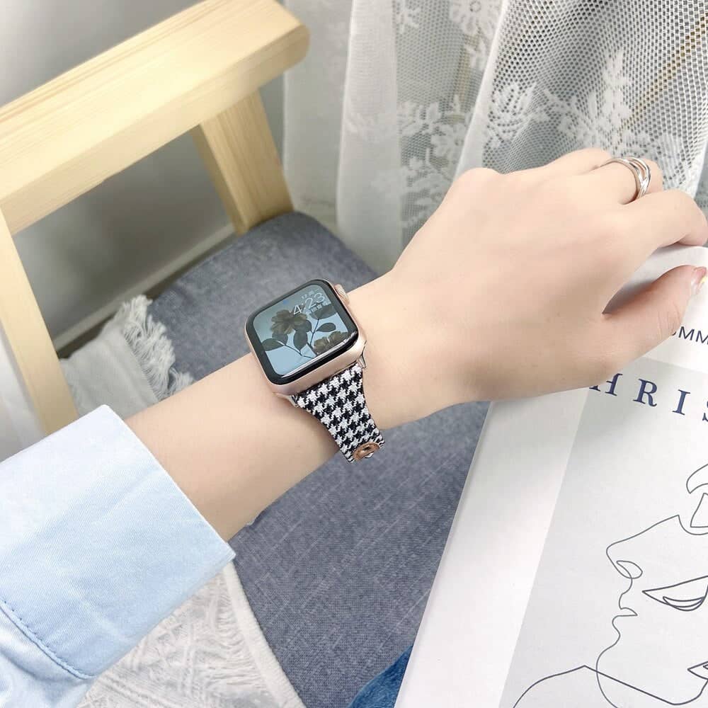 Women's Canvas Houndstooth Band for Apple Watch | Infinity Loops