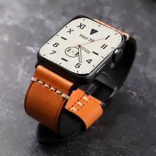 Handmade Leather Apple Watch Band | Infinity Loops