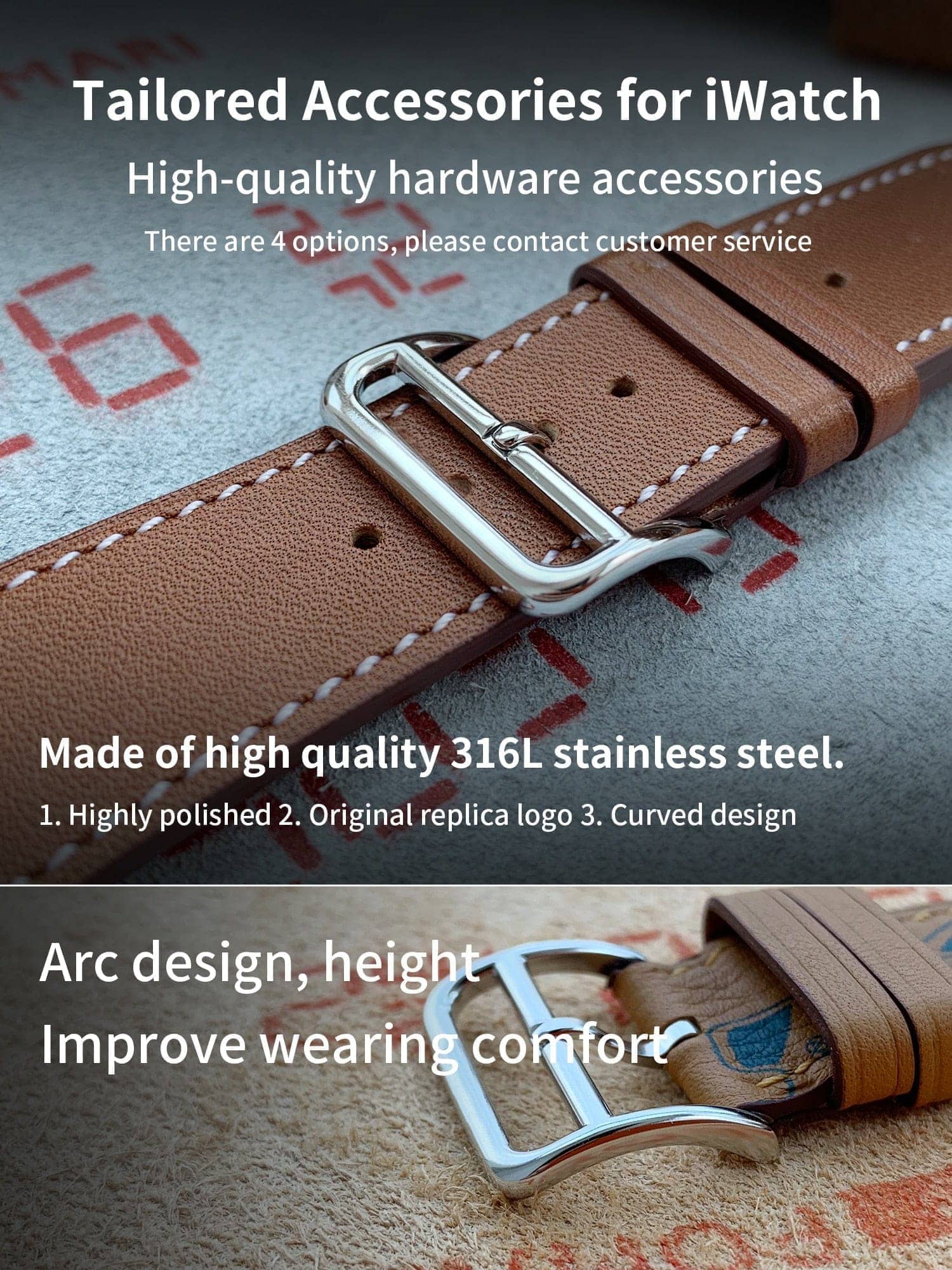 Hermes Style Watch Bands for Apple Watches