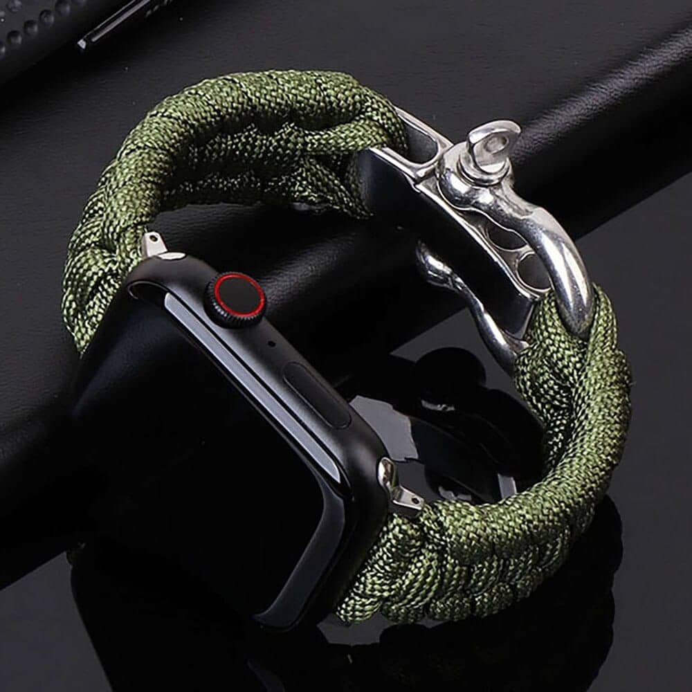 Paracord Band Apple Watch Band 42 44 45mm for Men for Men Survival