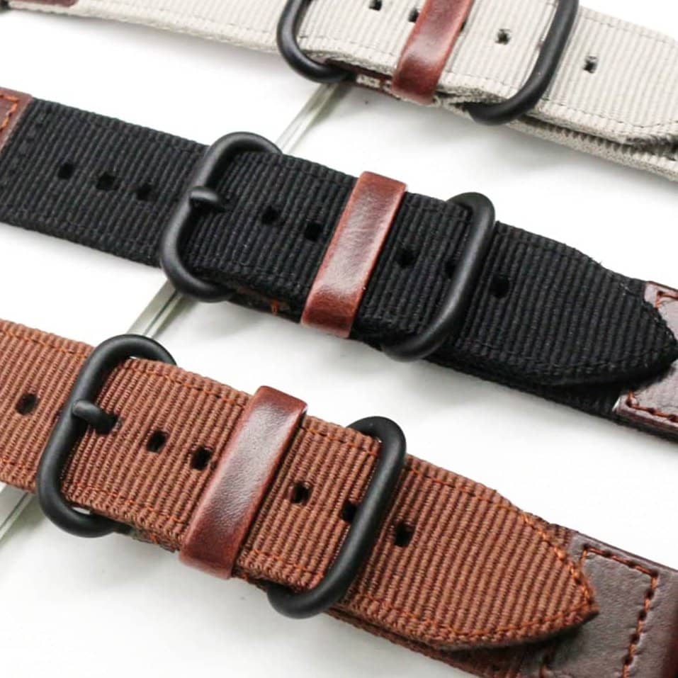 Leather & Canvas Apple Watch Band | Infinity Loops