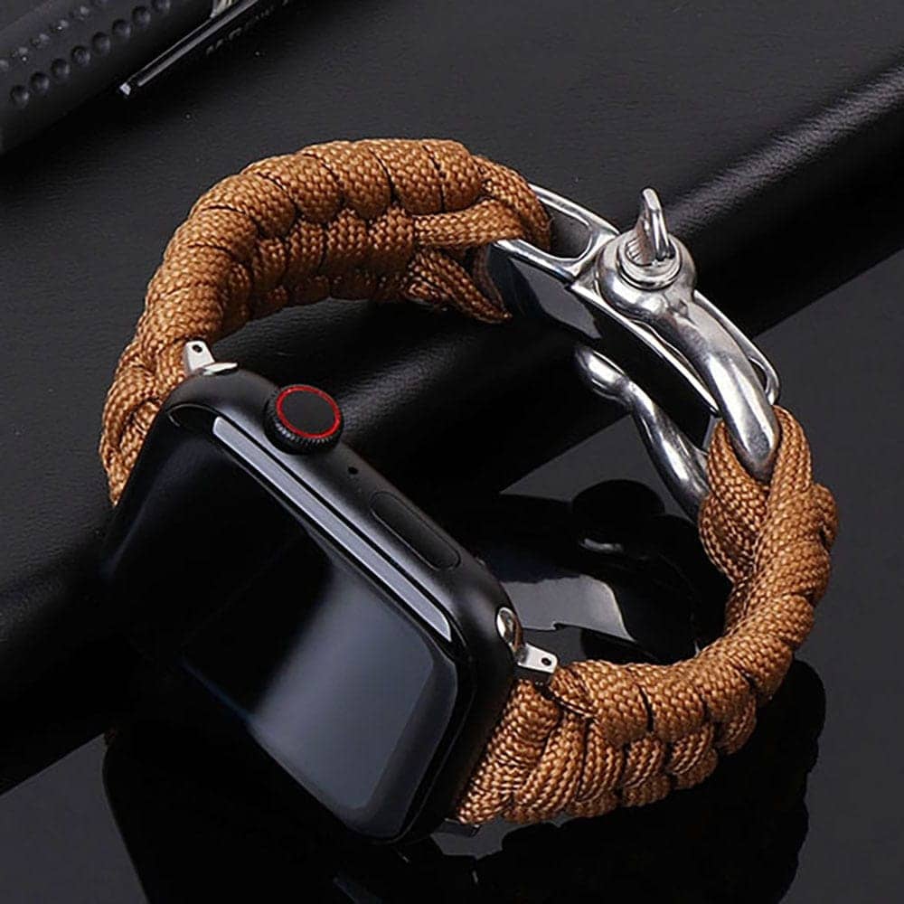 Miltary Style Apple Watch Ultra Paracord Band | Infinity Loops, Copper / (S) 135-150mm / 38 / 40 / 41