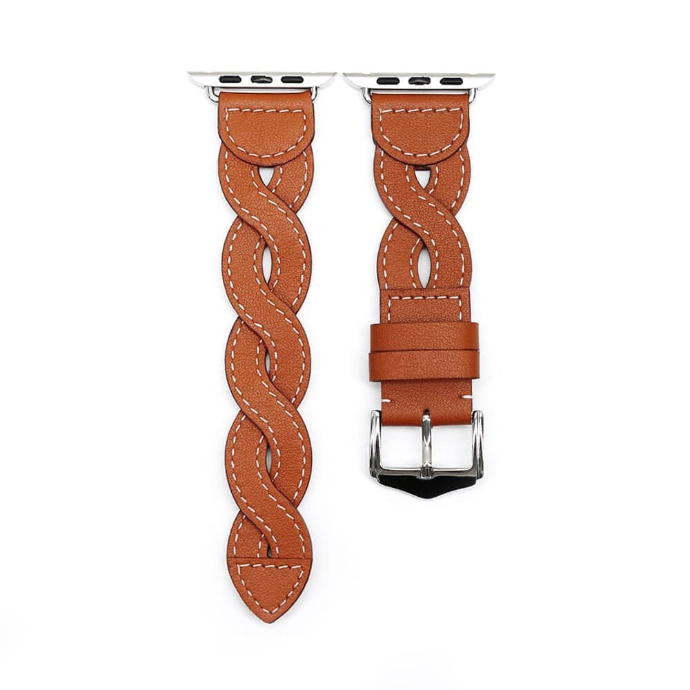 Braided Leather Apple Watch Straps In Candy Colors