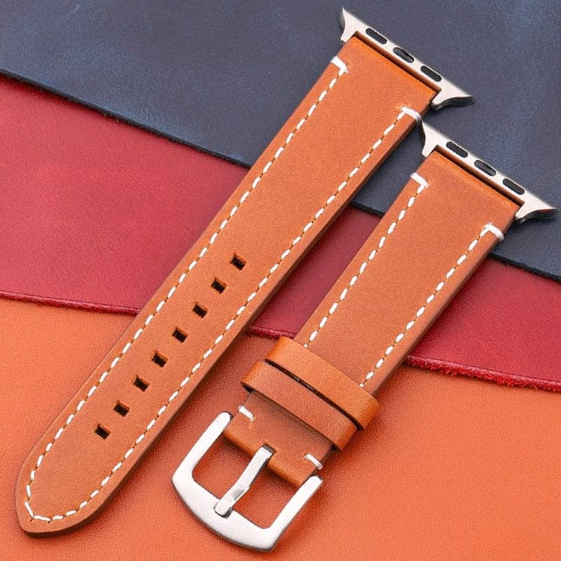 Aviator Genuine Leather Apple Watch Band | Infinity Loops