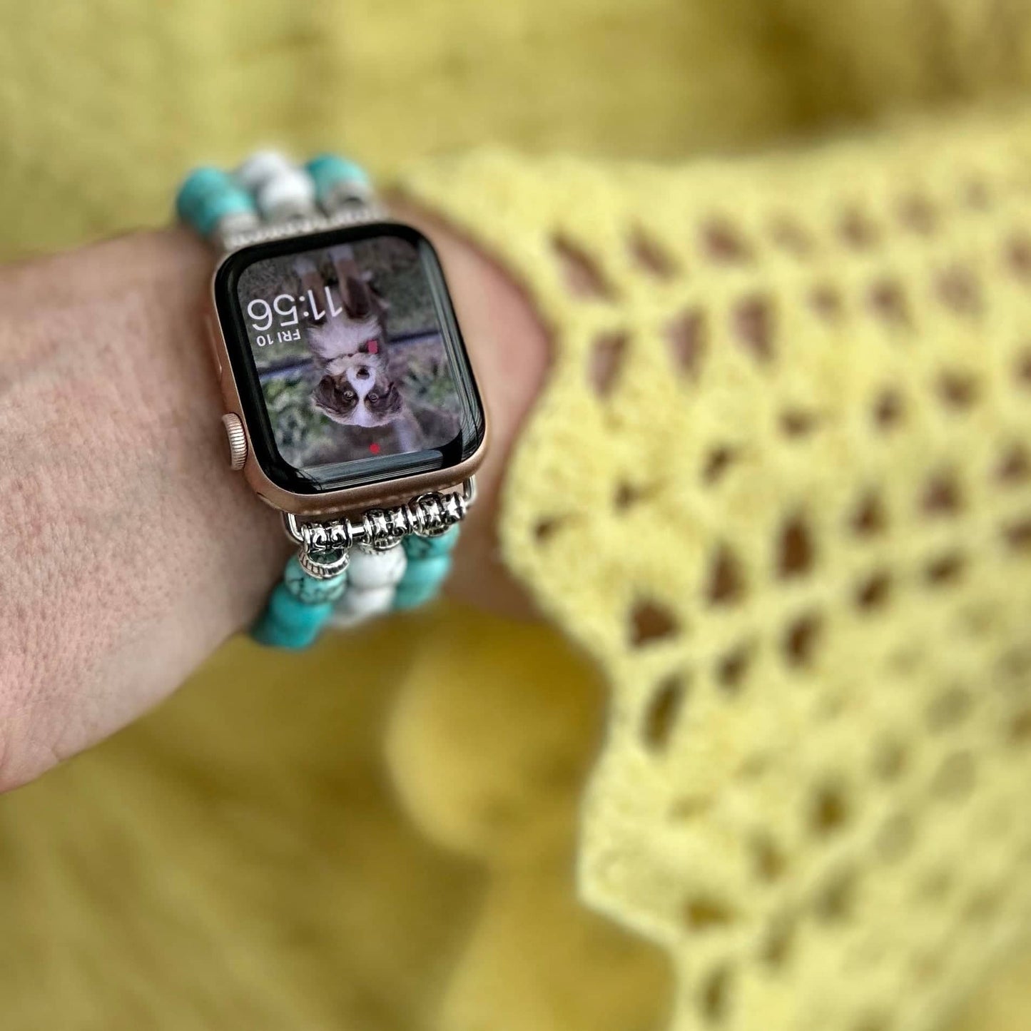 Turquoise Stone Women's Apple Watch Band | Infinity Loops