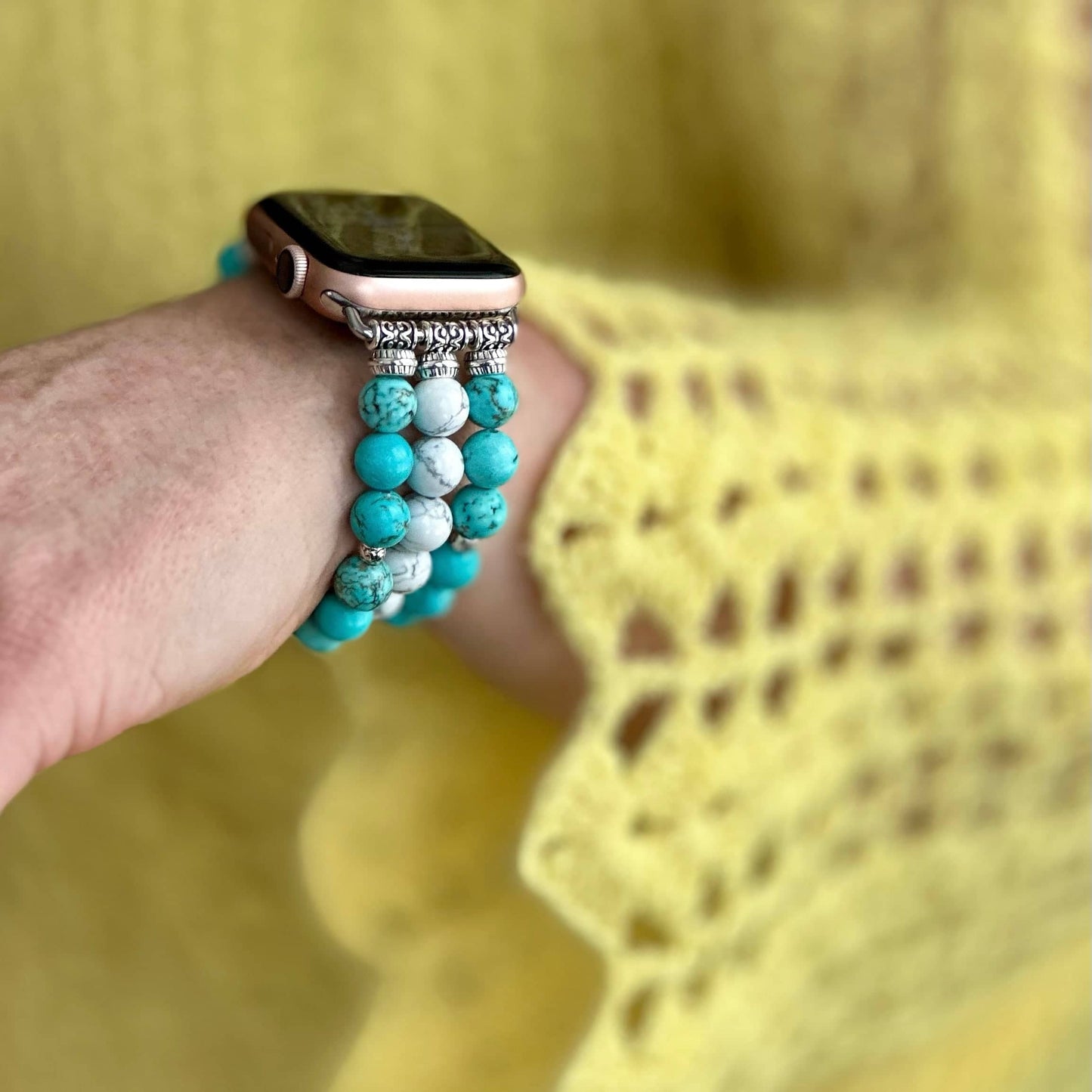 Turquoise Stone Women's Apple Watch Band | Infinity Loops